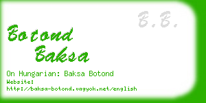 botond baksa business card